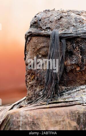 Legba voodoo protection outside a house.  Togoville. Togo. Stock Photo