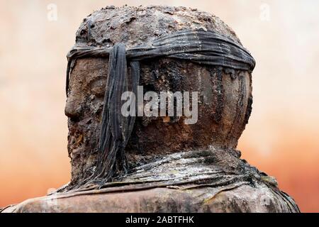 Legba voodoo protection outside a house.  Togoville. Togo. Stock Photo