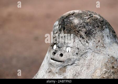 Legba voodoo protection outside a house.  Datcha-Attikpaye. Togo. Stock Photo