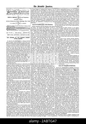 LUNN dt COMPANY Editors and Proprietors. PUBLISHED WEEKLY 0. D. MUNN B. H. WALES A. E. BEACH. THE DEFENSE  OF OUR HARBOR—PROMPT ACTION NEEDED. DEATH OF SAMUEL COLT THE INVENTOR. TRIAL OF WARLIKE INVENTIONS., scientific american, 1862-01-25 Stock Photo