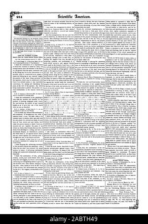 LIST OF PATENT CLAIMS Issued from the United States Patent Office. FOR THE WEEK ENDING MARCH  1851. RE-ISSUES. DISCLAIMER. Errata—Patent Claims., scientific american, 1851-03-22 Stock Photo
