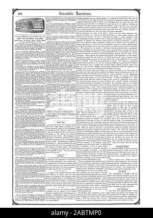 LIST OF PATENT CLAIMS Issued from the United States Patent Ofitee REGISTERING APPARATUS FOR PRINTING PRESS OPERATING AND CONTROLLING THE RUDDER OF MANUFACTURING MALLEABLE IRON DIREOTLY TONGUING GROOVING AND MOULDING CUTTERS DESIGNS. The Brain. Scientific Apologiots for the Caloric Engine. Generation of Heat., scientific american, 1853-05-21 Stock Photo