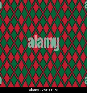 Classic Argyle Seamless Pattern - This is a classic argyle, diamond shape pattern suitable for website resources, graphics, print designs, textile Stock Vector