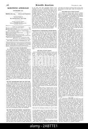 SCIENTIFIC AMERICAN ESTABLISHED 1845 MUNN & CO Inc. Editors and Proprietors Published Weekly at No. 361 Broadway. New York PURITY OF CATSKILL WATER SUPPLY. THE NEW FOURTEEN-INCH ARMY AND NAVY GUNS. THE NEW BRITISH AND GERMAN 'DREADNOUGHTS.' ACCELERATION OF LONG-DISTANCE EXPRESS SERVICE. THE LIMIT OF RAPID TRANSIT. THE OTHER HALF OF THE CULLINAN., -1909-11-20 Stock Photo