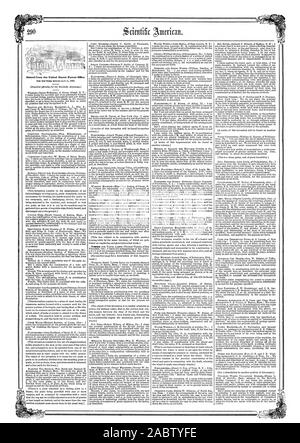 Issued from the United States Patent 0ie° scribed., scientific american, 1858-05-22 Stock Photo