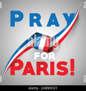 "Pray for Paris", vector illsutration Stock Vector