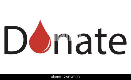 Text inscription with drops of blood instead of O. Stock Vector