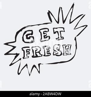 A dialog box with star shapes, get fresh. Stock Vector