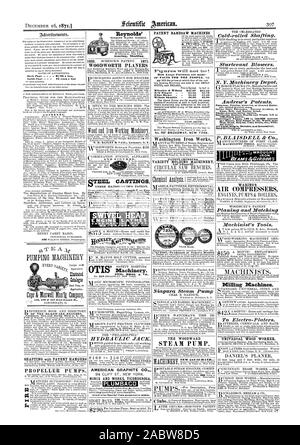 PATENT BANDSAW MACHINES Of the most approved kinds of various sizes to saw bevel as well as square without in Tenth ave. New York. Price $250 $275 $350 anti $400. At present (Oct.16) there are in circular. Manufacture also an improved saw- filing ap also on hand a large stock STATES and ENGLAND. Wheeler it Wilson $45.00 685.00 Elias Rowe   35.00 45.00 Wilson Shuttle  40.00 45.00 machines. No. 707 BROADWAY NEW YORK. ills White's Patent Double Turbine Water Wheel ray's Patent Cotton and Hay Press Baker's Anti-Fric ion Lining Metals and American White Brass Iron and rase Castings. and general Stock Photo
