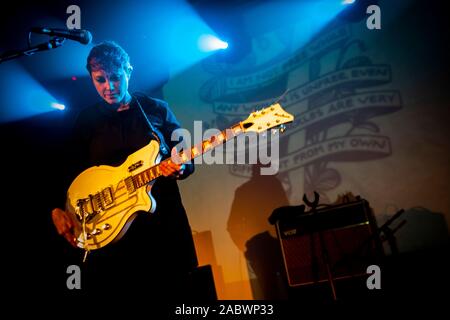 Singer and songwriter, Louisa Roachis, is seen performing live at Hard Club in Porto. Stock Photo