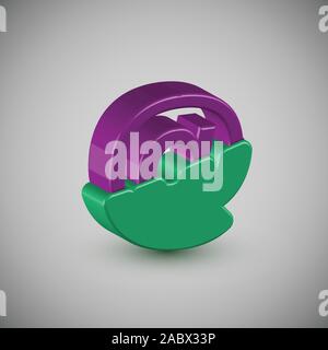 3D colorful character from a typeset, vector Stock Vector