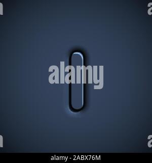 Pressed font character, vector illustration Stock Vector