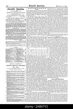 PUBLISHED WEEKLY AT O. D. MUNN. A. E. BEACH. TERMS FOR THE SCIENTIFIC AMERICAN. Building Edition. Contents. SCIENTIFIC AMERICAN SUPPLEMENT For the Week Ending October 17 1891. ELECTRICAL TRANSMISSION OF 300 HORSE POWER., 1891-10-17 Stock Photo