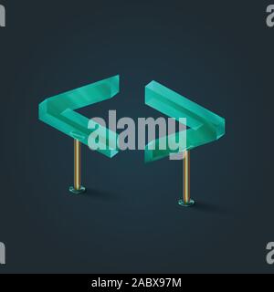 Character made by glass, vector Stock Vector