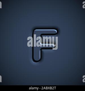 Pressed font character, vector illustration Stock Vector