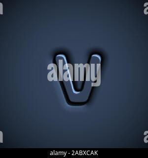 Pressed font character, vector illustration Stock Vector