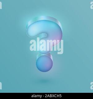 3D realistic neon character, vector Stock Vector