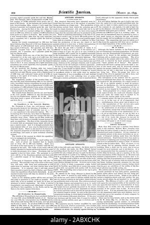 An Expeditien to the Antarctic Regions. Oil Production in Pennsylvania. ACETYLENE APPARATUS. T. O'CONOR SLOANE PH.D. ACETYLENE APPARATUS. Oil of Lemon. Asbestos Garments., scientific american, 1895-03-30 Stock Photo