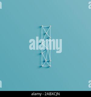 A character made by pins and lines, 3D and realistic, vector Stock Vector