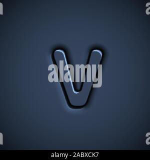 Pressed font character, vector illustration Stock Vector