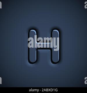 Pressed font character, vector illustration Stock Vector