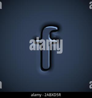 Pressed font character, vector illustration Stock Vector
