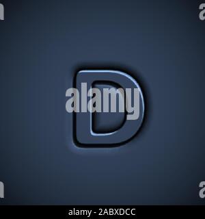 Pressed font character, vector illustration Stock Vector