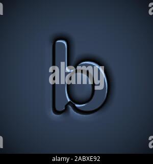 Pressed font character, vector illustration Stock Vector