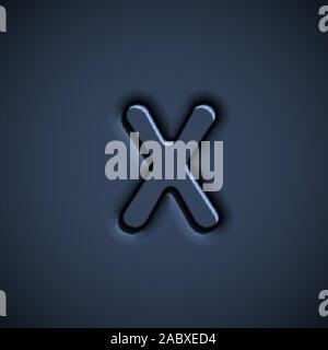 Pressed font character, vector illustration Stock Vector