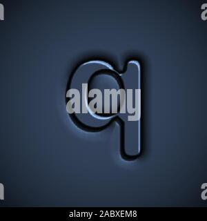 Pressed font character, vector illustration Stock Vector