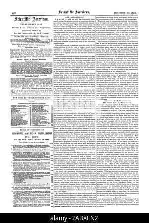 PUBLISHED WEEKLY AT TERMS FOR THE SCIENTIFIC AMERICAN. (Established I5Y6) Export Edition of the Scientific American (Eststblished 1S7S) SCIENIIFIC AMERICAN SUPPLEMENT No. 1084 For the Week Ending' October 10 1896. LABOR AND MACHINERY. The Canal Lock at Bremerhaven., 1896-10-10 Stock Photo