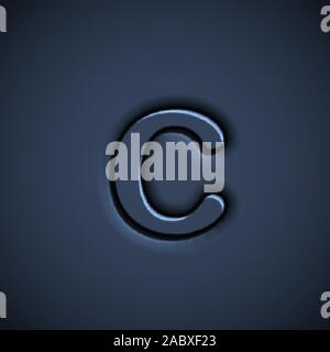 Pressed font character, vector illustration Stock Vector
