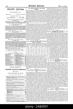 PUBLISHED WEEKLY AT TERMS FOR THE SCIENTIFIC AMERICAN. (Established 1845.) The Scientific American Supplement (Established 1876) Building Edition of Scientific American. (Established 1SS5.) Export Edition of the Scientific American (Established 1575) Contents. TABLE OF CONTENTS OF Scientific American Supplement No.  17. For the Week Ending flay 29 1897. THE PLANTING SPACES ON THE HARLEM SPEEDWAY. A NEW LOCOMOTIVE FOR THE PURDUE UNIVERSITY TESTING LABORATORY. THE LAUNCHING OF THE HOLLAND SUBMARINE BOAT. 4  IMPROVED TRANSPORTATION FACILITIES ON THE DOCK FRONT NEW YORK CITY. THE IRON AND STEEL Stock Photo