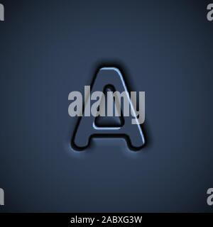Pressed font character, vector illustration Stock Vector