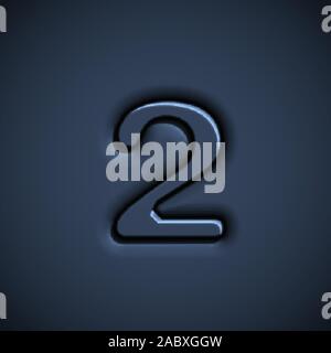 Pressed font character, vector illustration Stock Vector