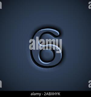 Pressed font character, vector illustration Stock Vector