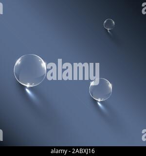 Realistic glass spheres, vector Stock Vector