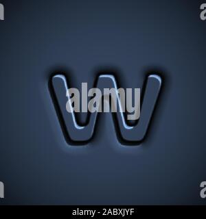Pressed font character, vector illustration Stock Vector