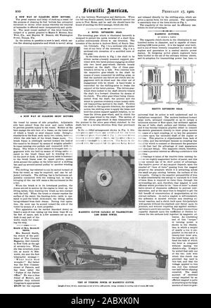 Death of Mrs. Roswell Smith. A NOVEL REVERSING GEAR. MAGNETIC CLUTCH CAPABLE OF TRANSMITTING 3000 HORSE POWER. MAGNETIC CLUTCHES. BROTT'S REVERSING GEAR. A NEW WAY OF CLEANING SHIPS' BOTTOMS. TEST OF TURNING POWER OF MAGNETIC CLUTCH., scientific american, 1900-02-17 Stock Photo