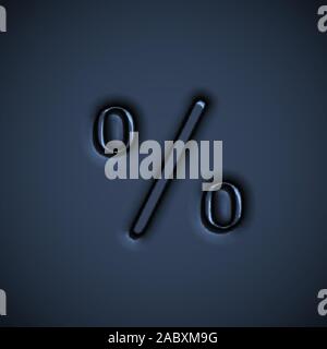 Pressed font character, vector illustration Stock Vector