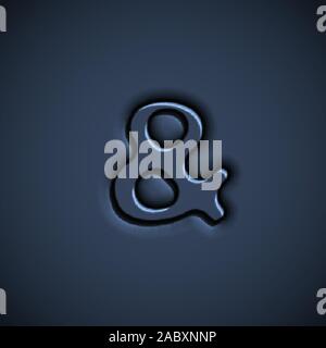 Pressed font character, vector illustration Stock Vector