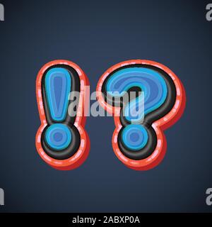 Comic font character, vector Stock Vector