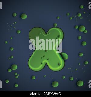 Green slime font, vector Stock Vector