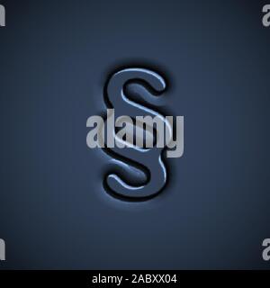 Pressed font character, vector illustration Stock Vector