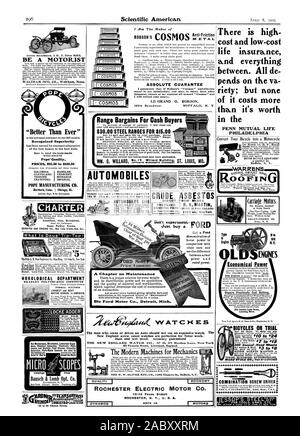 COSMOS Range Bargains For Cash Buyers $30.00 STEEL RANGES FOR $15.00 AUTOMOBILES AUTOMOBILES $195 CRUDE ASBESTOS DIRECT FROM MINES ASBESTOS FIBRE for Manufacturers use R. H. MARTIN OFFICE ST PAUL BUILDING 4 Just buy a Get a Ford A Chapter on Maintenance Let us send you a booklet giving valuable data and Me Ford Motor Co. Detroit Mich. BE A MOTORIST WALTH AM FIF6. CO. Waltham Mass. State Power Needs. CHARTER GAS ENGINE CO. Box 148 STERLING ILL. cost and low-cost life insurance and everything riety; but none of it costs more than it's worth in the PENN MUTUAL LIFE PHILADELPHIA MOTOR BICYCLE Stock Photo