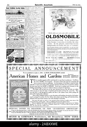OLDSMOBILE OLDS MOTOR WORKS DETROIT U. S. A. Drawing Cory righted 1905. Road freighting Traction Mines Over zoo in use on Pacific Coast alone. Siberia Spain India Central America Sandwich Islands have them. Engines Ito Horse-power. Wood Coal or Oil burning. Hauls 50 tons takes grades 5 to 25 per cent. Capacity each car 16 tons. San Leandro. California balance win weigh up to one pound and will turn with a by any amateur skilled in the use of tools and it will work as well as a $125 balance. The article is accom panied by detailed working drawings showing various York City or any bookseller or Stock Photo