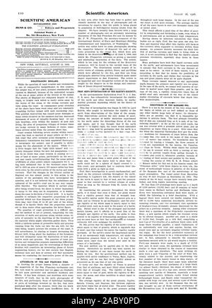 SCIENTIFIC AMERICAN MUNN 6. CO. - Editors and Proprietors No. 361 Broa.dway New York, 1906-08-18 Stock Photo