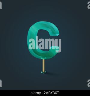 Character made by glass, vector Stock Vector