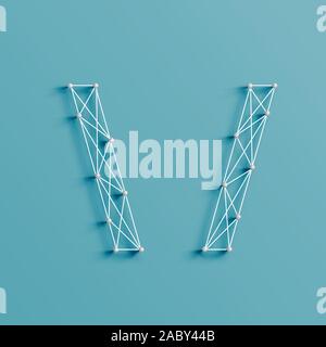 A character made by pins and lines, 3D and realistic, vector Stock Vector