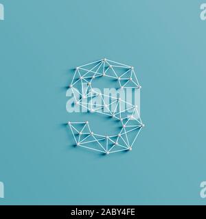 A character made by pins and lines, 3D and realistic, vector Stock Vector